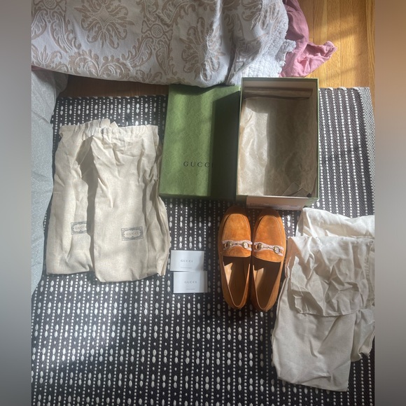 NWT GUCCI JORDAAN SUEDE LOAFER - Picture 2 of 12